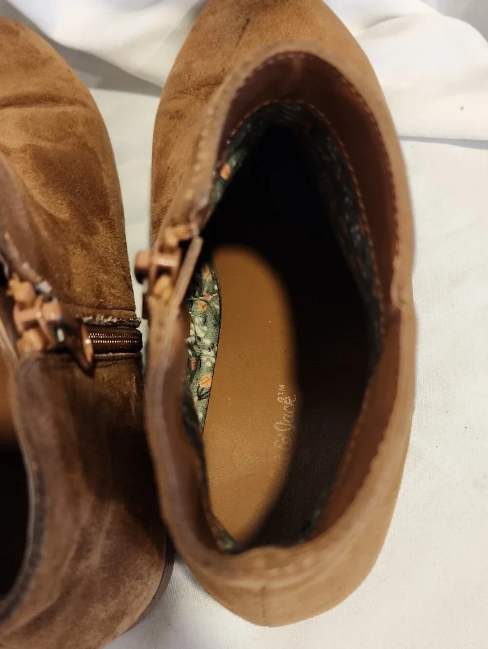 Cat & Jack Brown Suede Ankle Booties K8ds Size 3